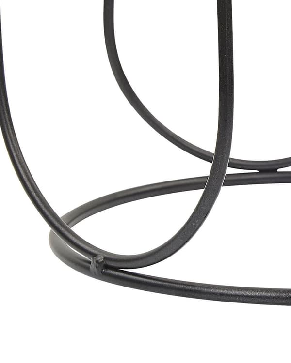Lysestake i svart og gull Metall 25 cm Rund form Moderne dekorasjon