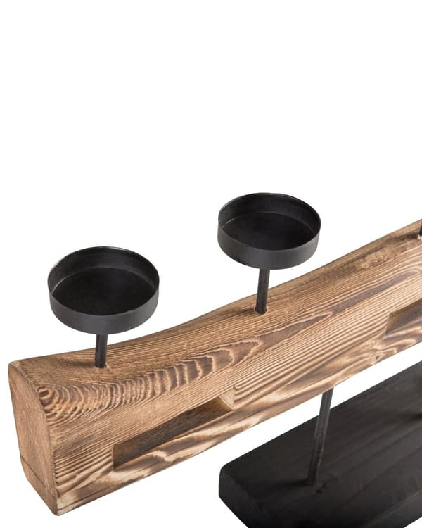 Lysestake Tre Metall Moderne Industriell Skandinavisk