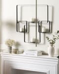 Miniatyrbilde 4 av 6: Vegg Lysestake Svart 65 cm Metall Glass Moderne Dekorasjon