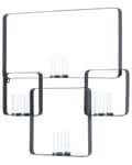 Miniatyrbilde 5 av 6: Vegg Lysestake Svart 65 cm Metall Glass Moderne Dekorasjon