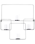 Miniatyrbilde 1 av 6: Vegg Lysestake Svart 65 cm Metall Glass Moderne Dekorasjon
