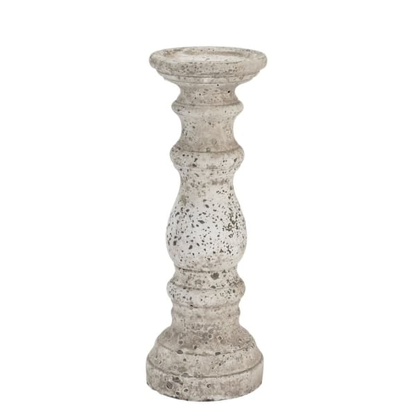 Hill Interiors Keramisk kolonn ljushållare Stone 31cm x 12cm x 12cm