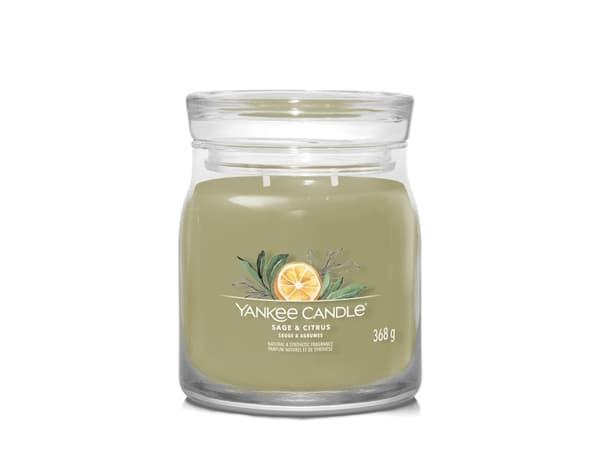 Yankee Candle Sage & Citrus, Cylinder, Grønn, Sitron, Limefarget, Salvie, 50 timer, 1 stykker