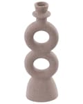 Pikkukuva 1 / 7: Kynttilänjalka beige 8 x 23 x 6 cm posliini yhdelle kynttilälle skandinaavinen moderni