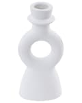 Pikkukuva 1 / 8: Kynttilänjalka luonnonvalkoinen 8 x 17 x 6 cm keraaminen yhdelle kynttilälle skandinaavinen moderni