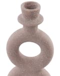 Miniatyrbillede 6 af 7: Lysestager Beige Porcelæn 23 cm Curvy Form Minimalistisk Boho Lysestager Dekoration