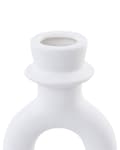 Miniatyrbild 7 av 8: Ljusstake Vit Porslin 17 cm Kurvig Form Minimalistisk Boho Hemtillbehör Ljushållare Dekoration Vardagsrum