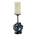 Miniatyrbild 2 av 4: Ljusstakar DKD Home Decor 8424001723041 Glas Blå Metall 13 x 13 x 25 cm