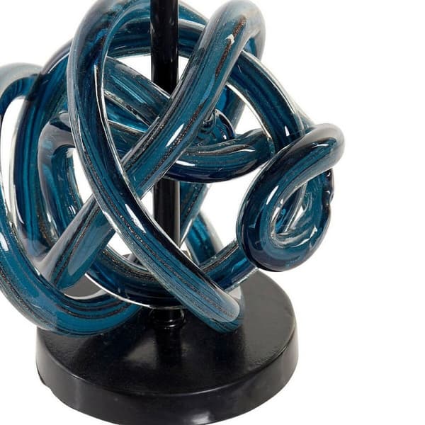 Lyseholder DKD Home Decor 8424001723041 Krystal Blå Metal 13 x 13 x 25 cm