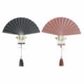 Miniatyrbillede 2 af 2: Lyseholder DKD Home Decor 8424001833344 Vifte Sort Gylden Terrakotta Krystal Jern 35 x 9 x 35 cm (2 enheder)