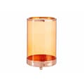 Miniatyrbillede 1 af 3: Lyseholder Kobber Rav Cylinder 12,2 x 19,5 x 12,2 cm Metal Glas