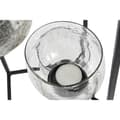 Miniatyrbillede 3 af 4: Lyseholder DKD Home Decor Krystal Sort Gennemsigtig 18 x 18 x 76 cm Jern