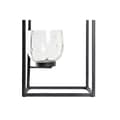 Miniatyrbillede 4 af 4: Lyseholder DKD Home Decor Krystal Sort Gennemsigtig 18 x 18 x 76 cm Jern