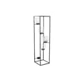 Miniatyrbillede 1 af 4: Lyseholder DKD Home Decor Krystal Sort Gennemsigtig 18 x 18 x 76 cm Jern