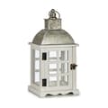 Miniatyrbillede 2 af 3: Laantarn Sølvfarvet Metal Træ Hvid (14 x 39,3 x 20 cm) (6 enheder)