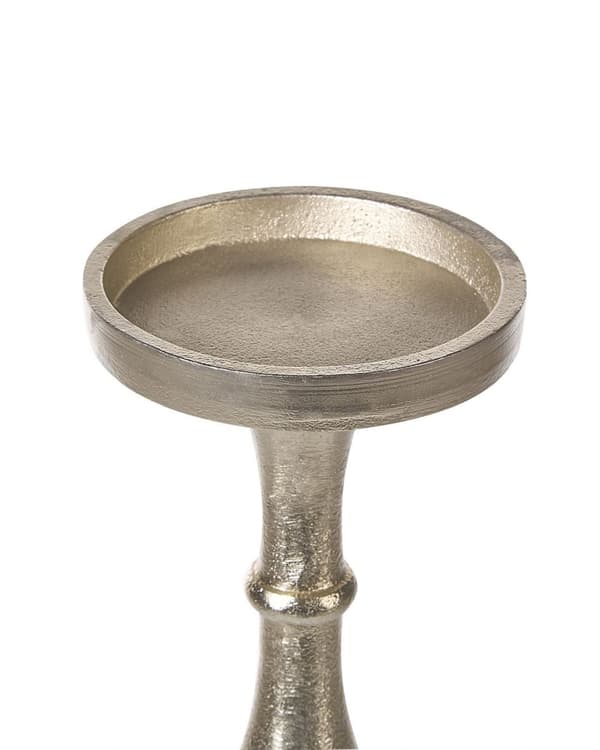Uppsättning med 2 Ljusstakar Guld Aluminium Viktoriansk Design Elegant Klassiska Ljusstakar