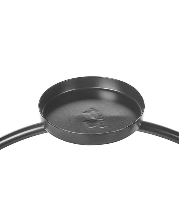 Ljusstake Ring Svart Metall 33 cm Minimalistisk Elegant Mittpunkt Dekoration