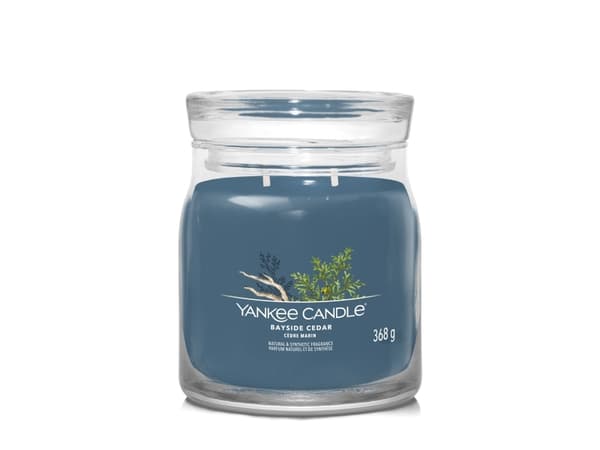 Yankee Candle Bayside Cedar, Sylinteri, Sininen, Meripihka, Greippi, Mandariini, 50 h, 1 kpl