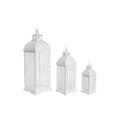 Miniatyrbillede 1 af 4: Gadelampe DKD Home Decor 24 x 24 x 74 cm Ældet overflade Krystal Metal Hvid Araber
