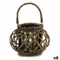 Miniatyrbillede 1 af 2: Lyseholder 30 x 18,5 x 23 cm Brun Glas flet (6 enheder)