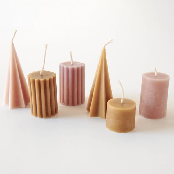 Ljusform - RICO DESIGN - Riflad cylinder - Beständig silikon - Ø 5 cm - H 7,5 cm