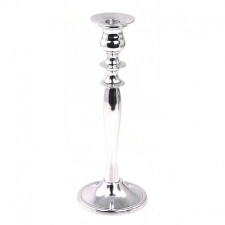 Ljusstake silverfärgad  30 cm hög