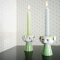 Miniatyrbillede 4 af 4: Eva Candlestick Green, H 9,5cm - Bjørn Wiinblad
