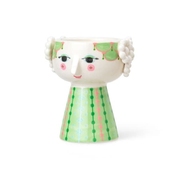 Eva Candlestick Green, H 9,5cm - Bjørn Wiinblad