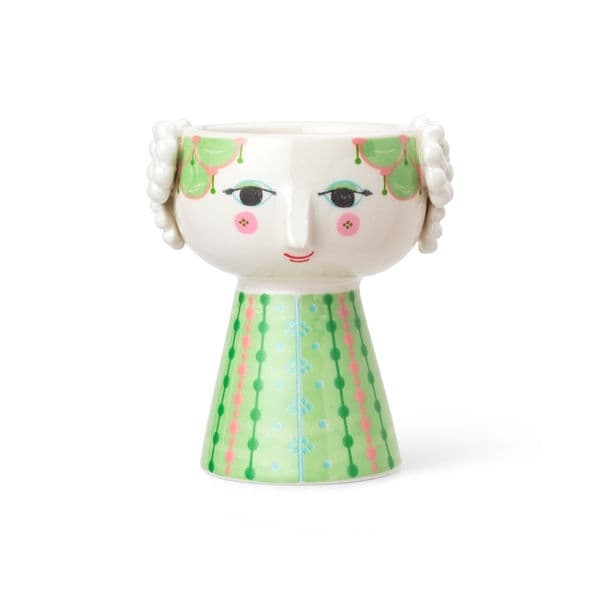 Eva Candlestick Green, H 9,5cm - Bjørn Wiinblad