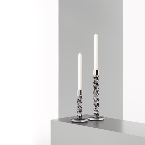 Carat Candlestick Anthracite 29,7cm - Orrefors