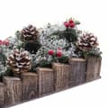 Miniatyrbilde 3 av 4: Julelysholder Hvit Rød Grønn Naturell Tre Krystall Plast 30 x 15 cm