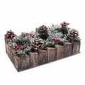 Miniatyrbilde 2 av 4: Julelysholder Hvit Rød Grønn Naturell Tre Krystall Plast 30 x 15 cm