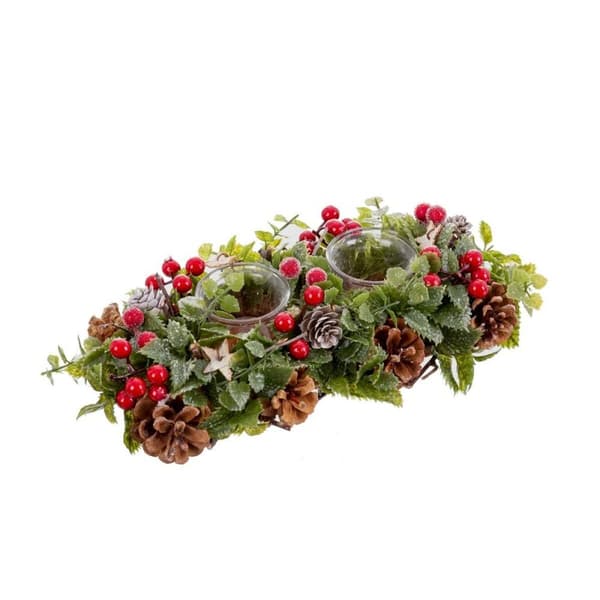 Julelysholder Rød Flerfarget Plast Foam 31 x 14 x 8 cm
