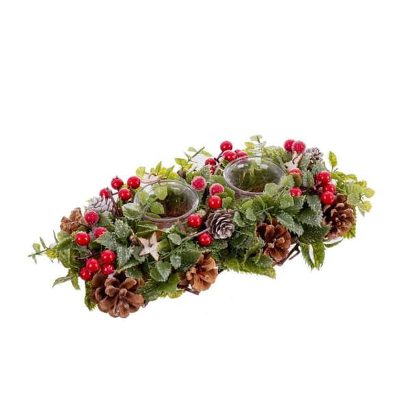 Julelysholder Rød Flerfarget Plast Foam 31 x 14 x 8 cm