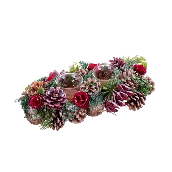 Julelysholder Rød Flerfarget Plast Foam 31 x 14 x 8 cm