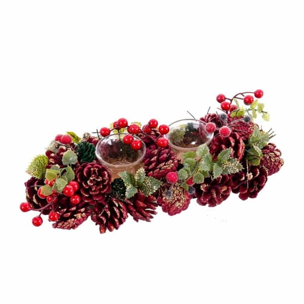 Julelysholder Rød Flerfarget Plast Foam 31 x 14 x 8 cm