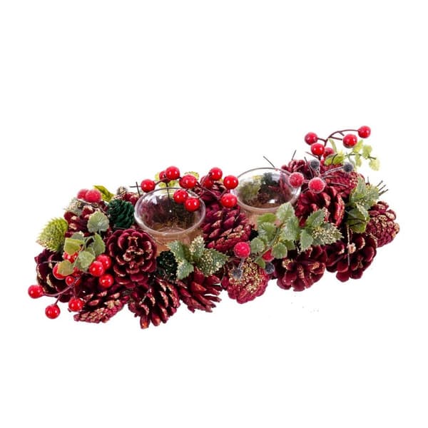 Julelysholder Rød Flerfarget Plast Foam 31 x 14 x 8 cm