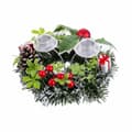 Miniatyrbilde 2 av 4: Julelysholder Rød Flerfarget Metall Plast 15 cm