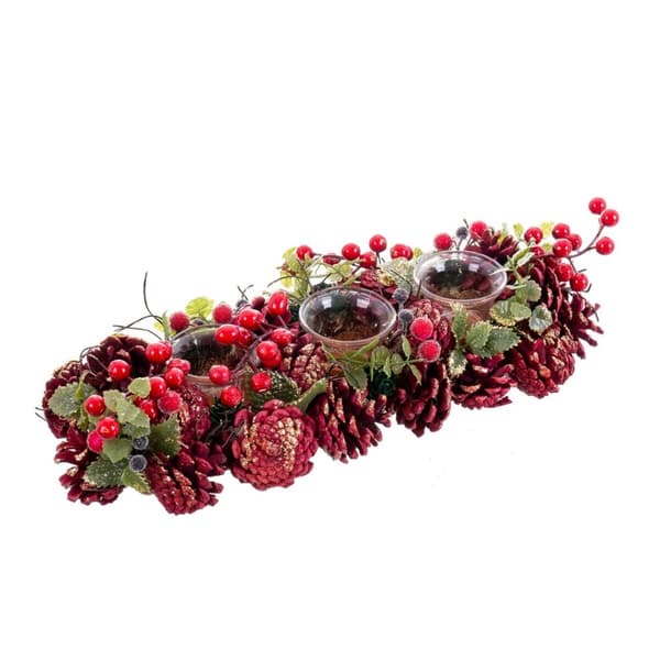 Julelysholder Rød Flerfarget Plast Foam 36 x 14 x 8 cm