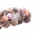 Miniatyrbilde 4 av 4: Julelysholder Hvit Rosa Plast Foam 32 x 15 x 9 cm