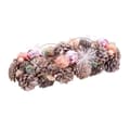 Miniatyrbilde 1 av 4: Julelysholder Hvit Rosa Plast Foam 32 x 15 x 9 cm