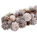 Miniatyrbilde 2 av 5: Julelysholder Hvit Gyllen Plast Foam 38 x 15 x 8,5 cm