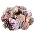 Miniatyrbilde 5 av 5: Julelysholder Hvit Rosa Plast Foam 19 x 19 x 9 cm
