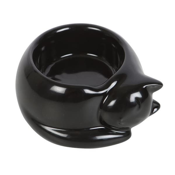 Something Different Ceramic Cat Tealight Holder Black One Size