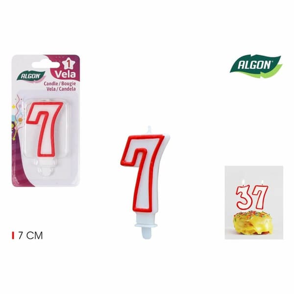Set med levande ljus Algon Röd (36 antal)