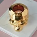 Miniatyrbild 3 av 4: Still Life Skull Ljuslykta Gold - Kosta Boda