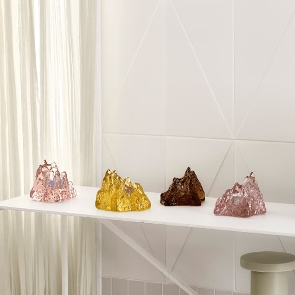 The Rock Votive, Pink - Kosta Boda