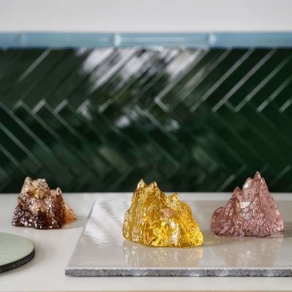 The Rock Votive, Pink - Kosta Boda