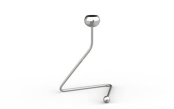 Ljusstake - Argentoè ljusstake - TWS03 - Modern silverljusstake med elfenbensljus medföljer 14 x 14 h 18 cm