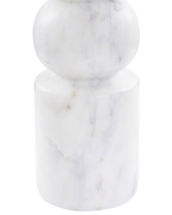 Ljusstake Vit Marmor 20 cm Oregelbunden form Minimalistisk Boho Ljusstakar Dekoration